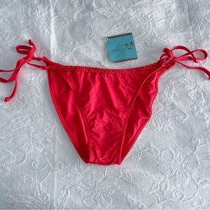 NWT Letarte Red Tie Side Bikini Bottom